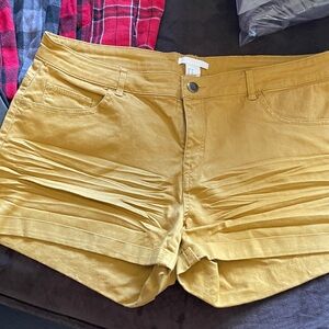H&M Mustard High Waist Women's Shorts
